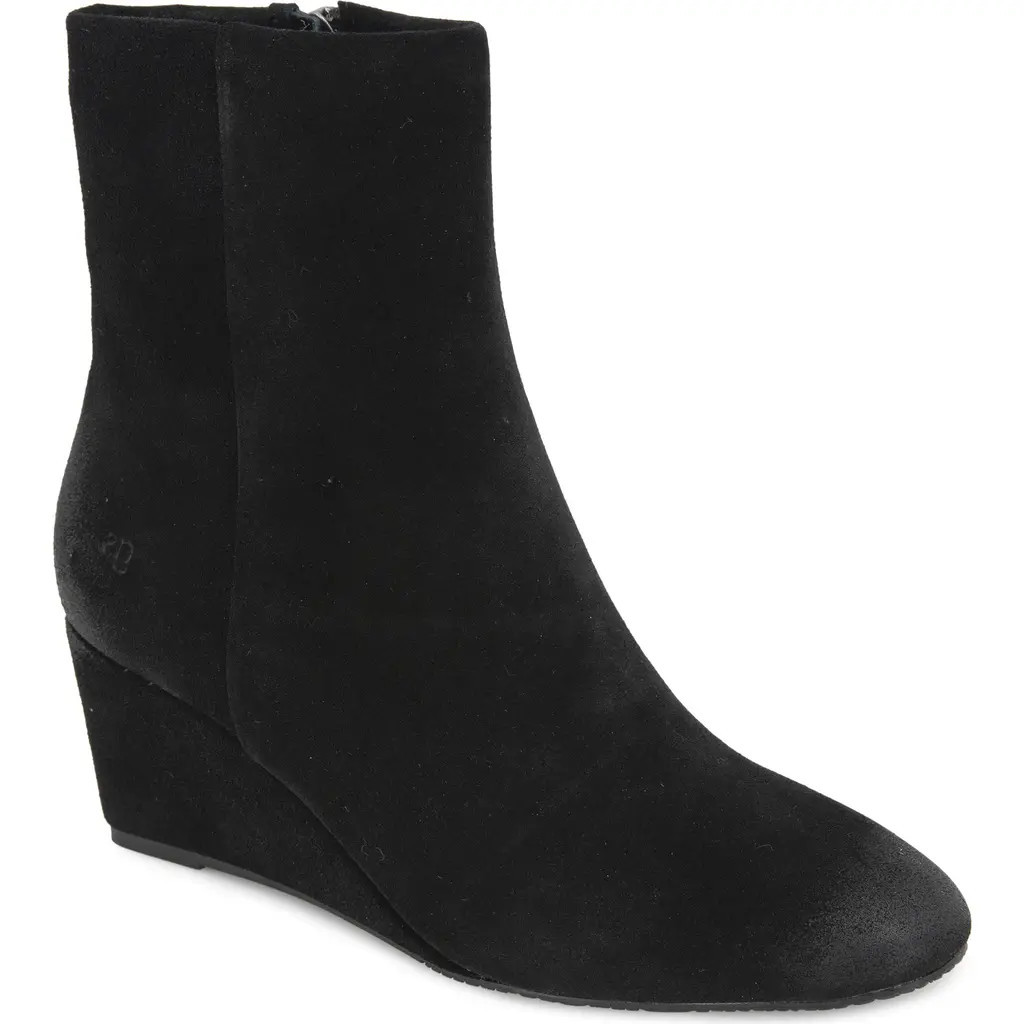 Gentle Souls Nash Wedge Bootie in Black Suede at Nordstrom, Size 11 | Nordstrom