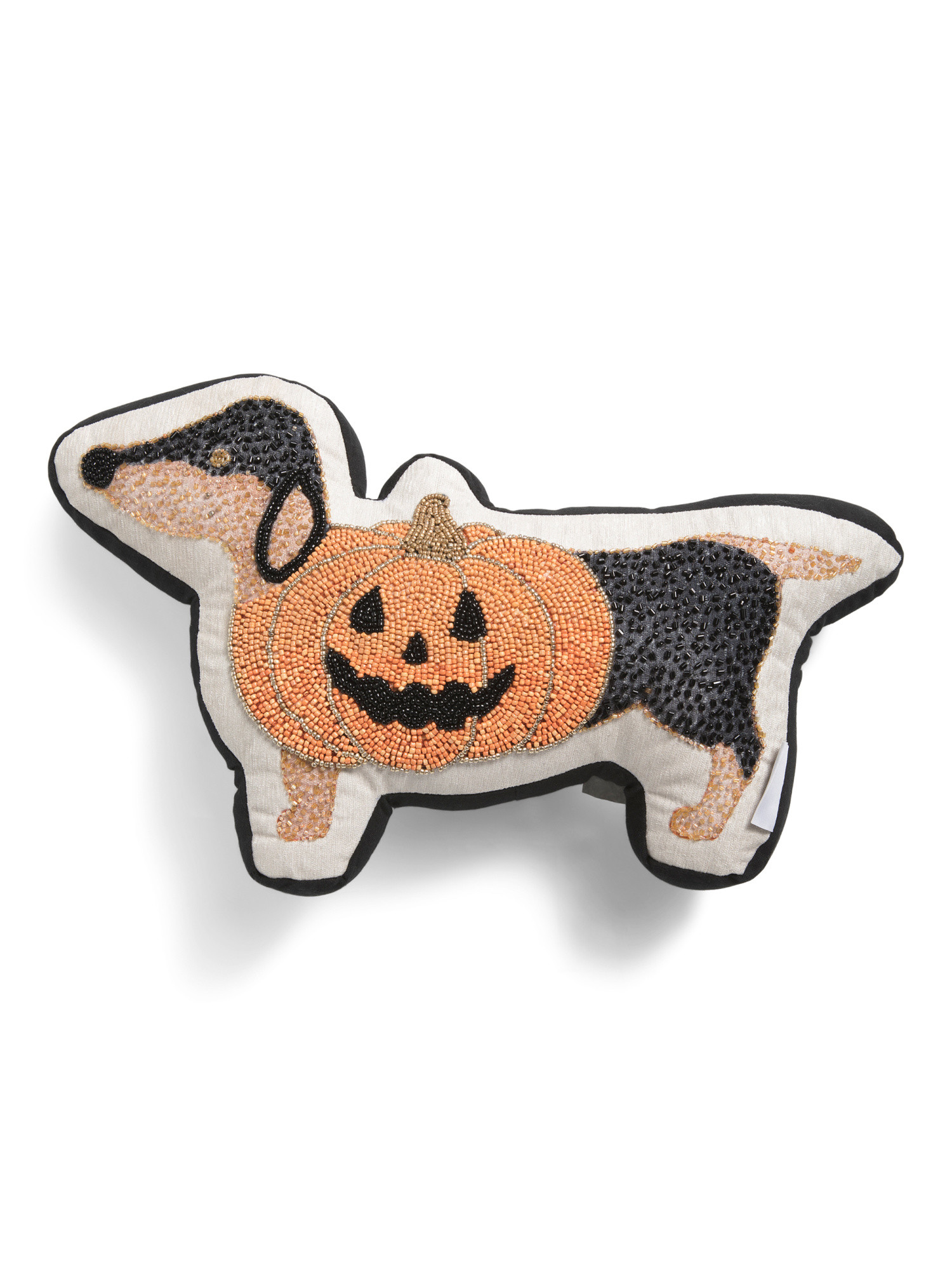 10x18 Pumpkin Dachshund Beaded Figural Pillow | Throw Pillows | Marshalls | Marshalls