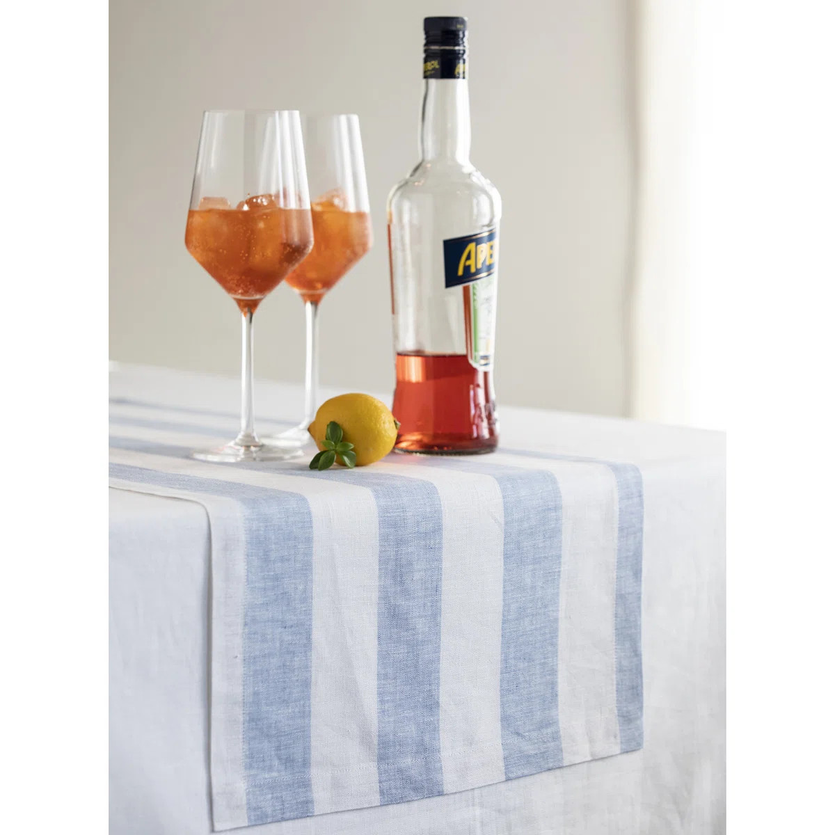 Amalfi Stripe - 100% Pure Linen Table Runner | Wayfair North America