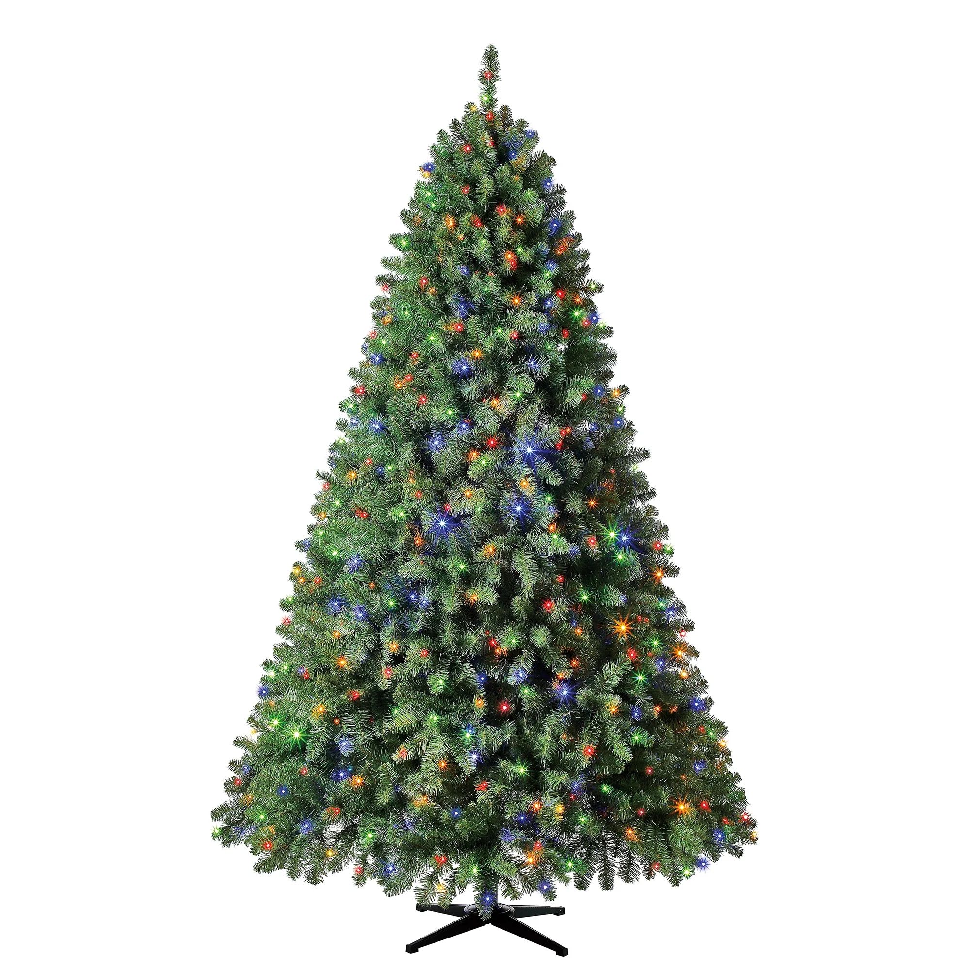 Holiday Time Pre-Lit Colton Fir Artificial Christmas Tree, Supernova Color-Changing LED Lights, 7... | Walmart (US)