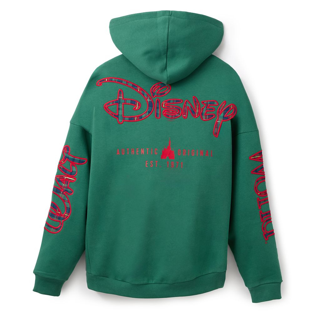 Walt Disney World Logo Zip Hoodie for Adults – Green with Plaid | Disney Store