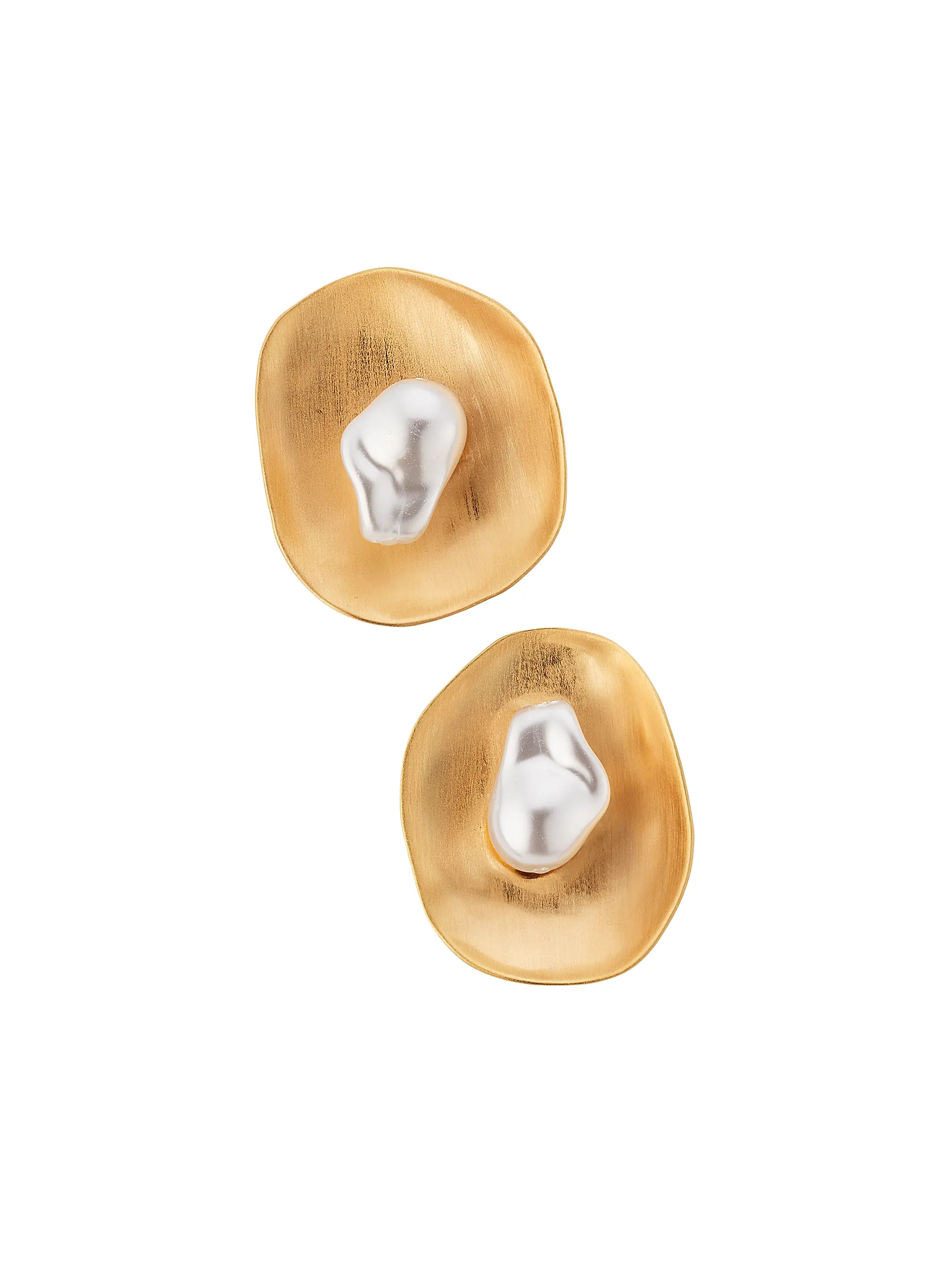 Marzia Goldtone & Imitation Pearl Stud Earrings | Saks Fifth Avenue