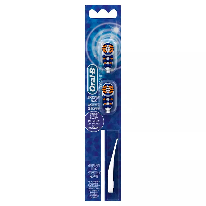 Oral-B 3D White Battery Power Toothbrush Replacement Heads - 2ct | Target