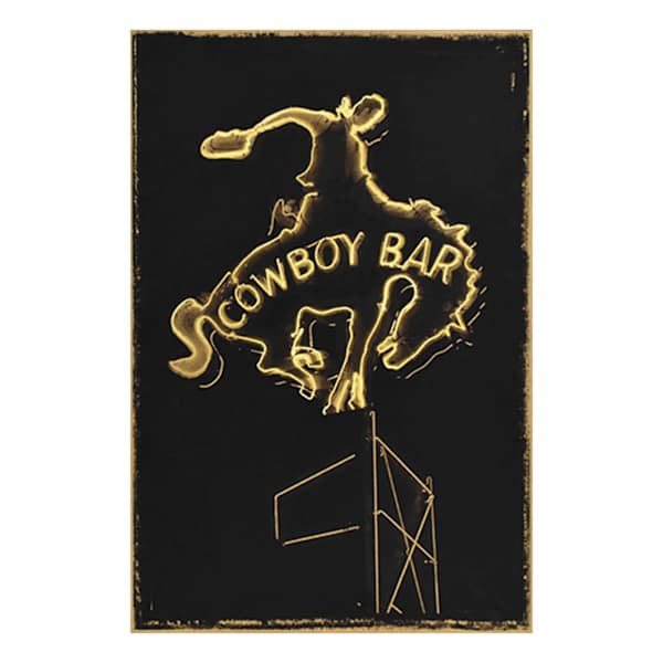 Cowboy Bar Lead Canvas Wall Art, 24x36 | At Home