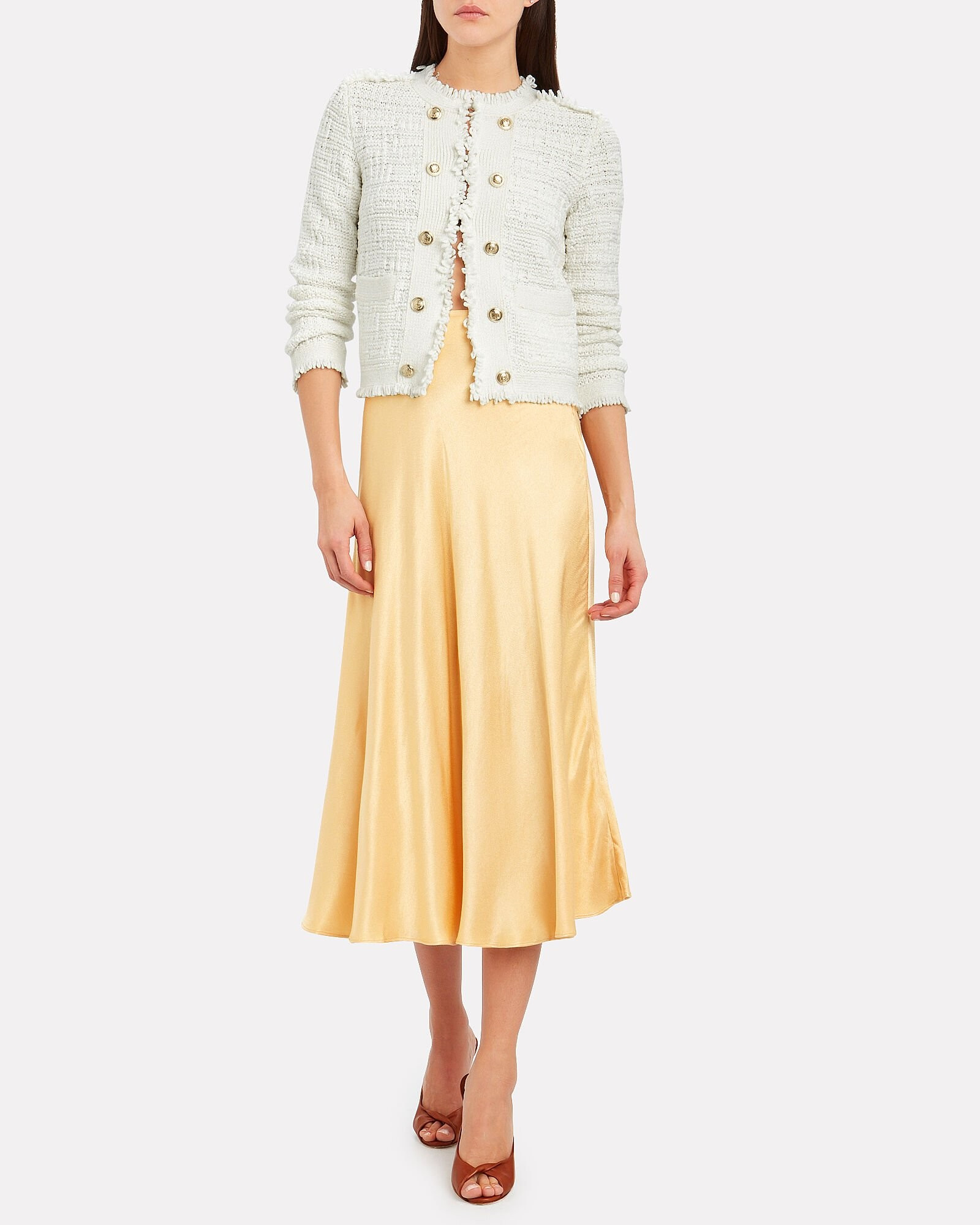 Lila Cropped Knit Jacket | INTERMIX