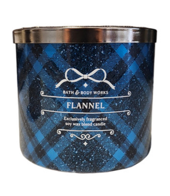NEW Bath and Body Works 3 Wick Candle FLANNEL 2024, 14.5 OZ | eBay US