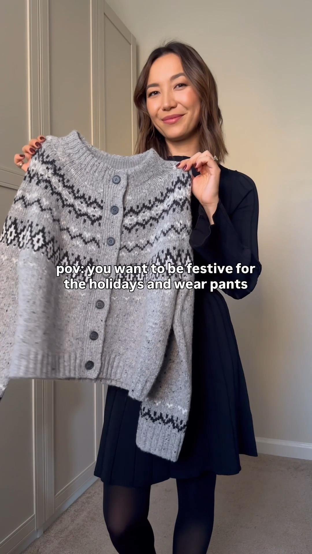 Festive holiday outfit with pants 

Jcrew pieces are on sale for 40% off 
Fair aisle cardigan 
Mockneck 
Velvet pants 
Stevie suede ankle boots 

Mango pearl clutch 

#LTKSaleAlert #LTKCyberWeek