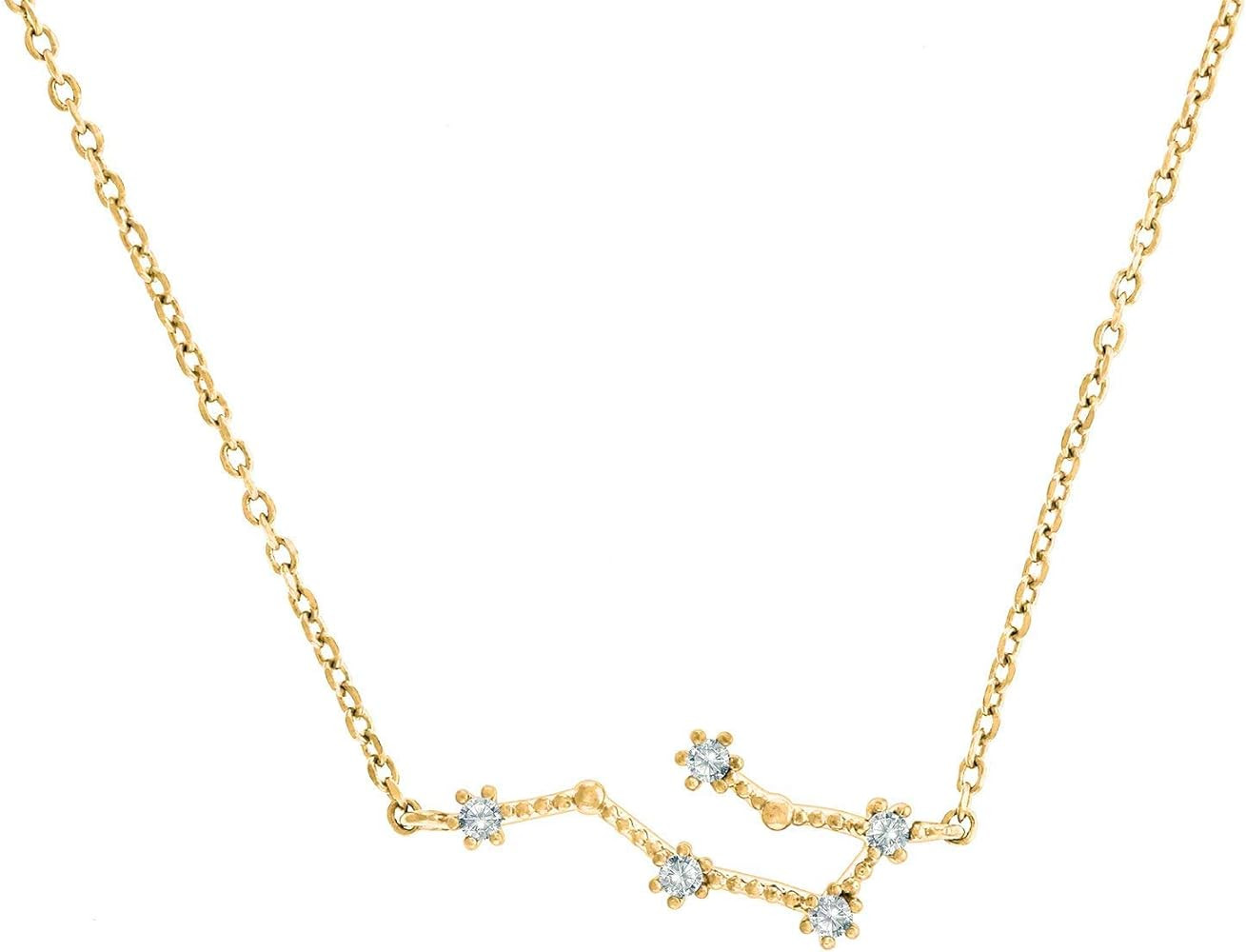 14K Gold Plated Astrology Constellation Horoscope Zodiac Necklace 16-18" | Amazon (US)