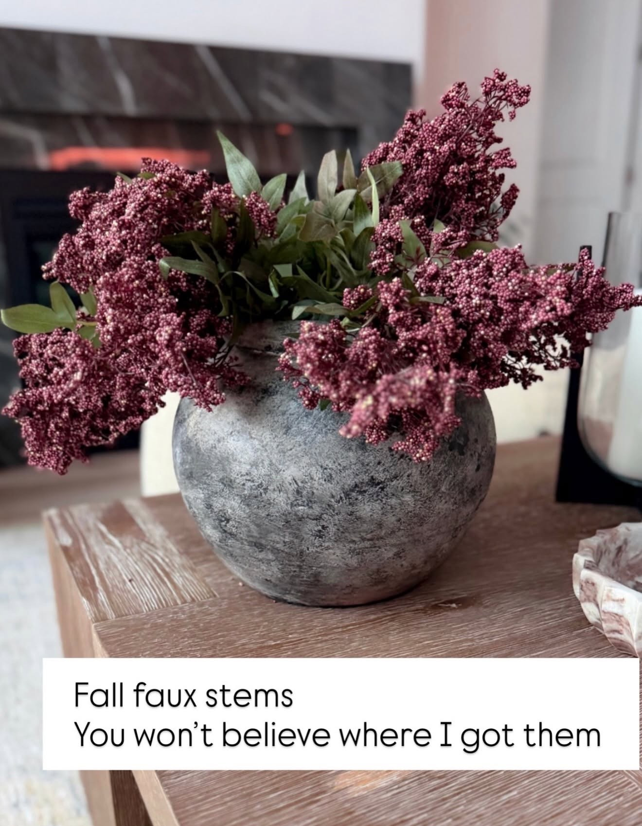 These fall faux stems are such an easy way to bring in seasonal color without changing your whole space. The rich berry tones and natural texture make them look so pretty styled in a vase for a simple fall refresh.

fall faux stems, fall home decor, autumn decor, faux flowers, seasonal home decor, fall decorating ideas, cozy home decor, table decor, neutral home style, home finds, annabrstyle

#LTKootd #LTKSeasonal #LTKOver40