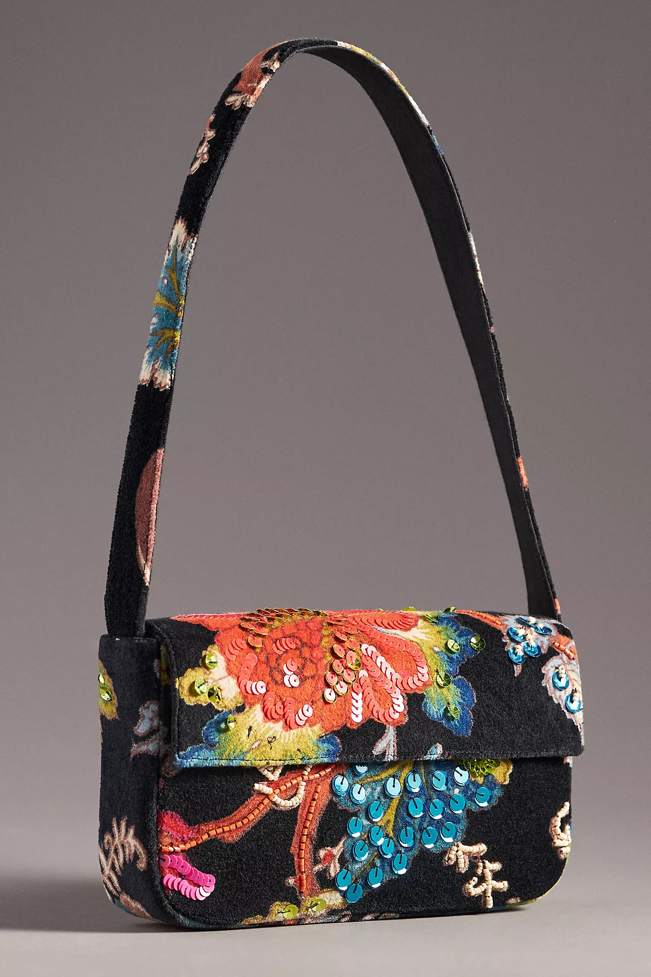 The Fiona Shoulder Bag: Velvet Botanical Edition | Anthropologie (US)
