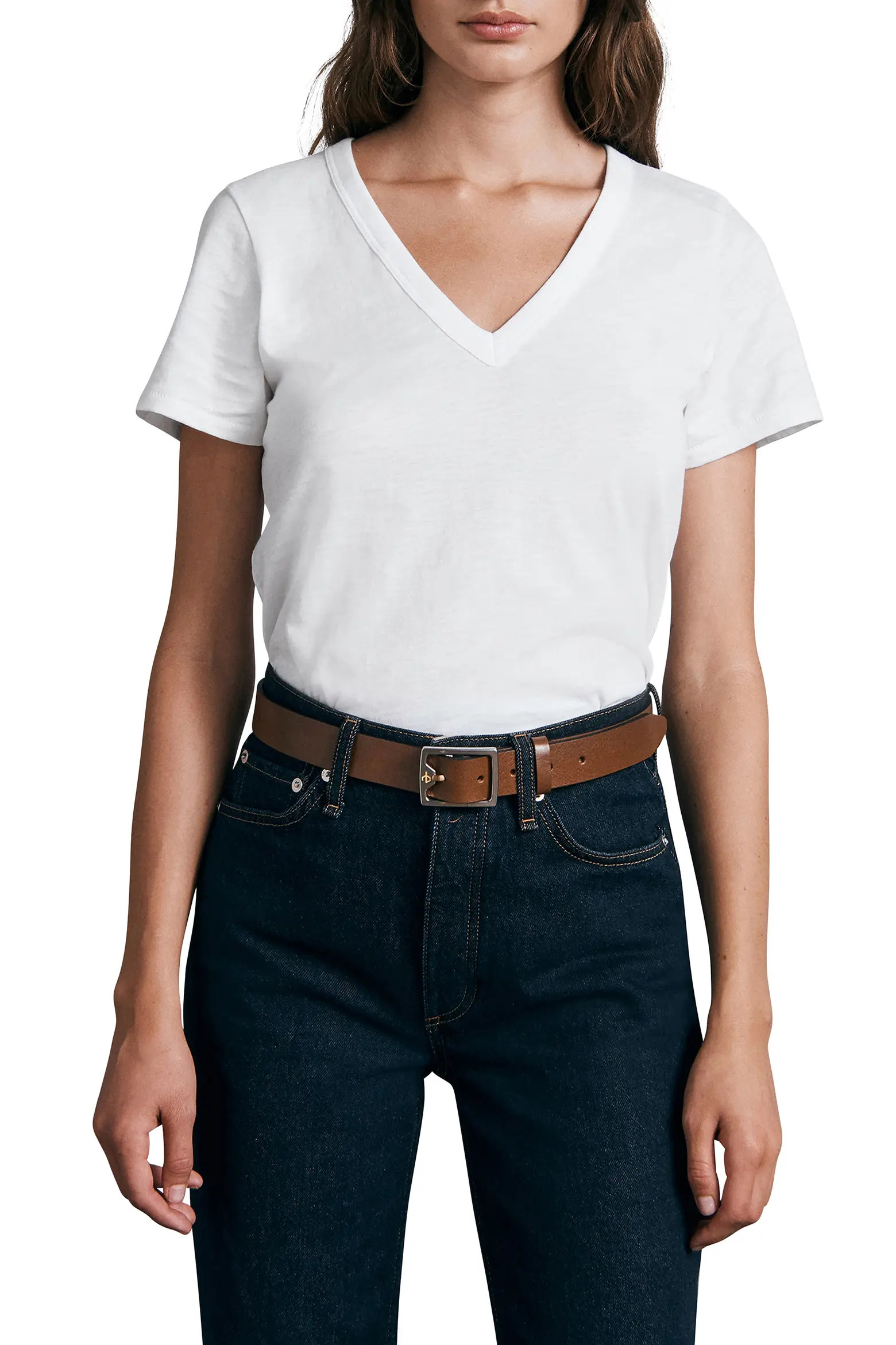 The Vee Slub Cotton T-Shirt (Women) | Nordstrom | Nordstrom