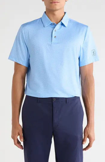 PGA TOUR Geometric Argyle Polo in Top O The Morning at Nordstrom Rack, Size Medium | Nordstrom Rack