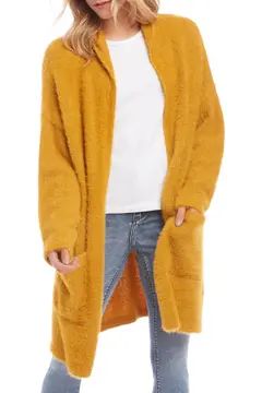 Plush Hooded Cardigan Sweater | Nordstrom