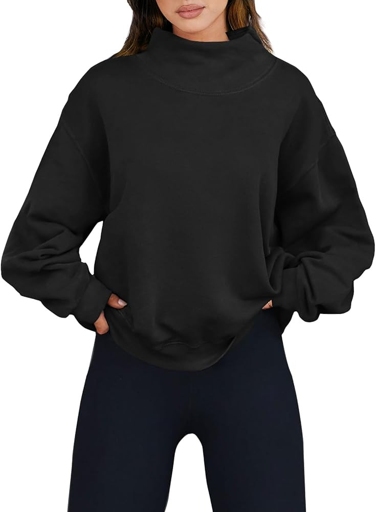 ANRABESS Womens Oversized Sweatshirts Turtleneck Pullover Long Sleeve Hoodies Tops Spring Outfits... | Amazon (US)