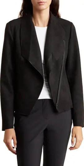 Faux Leather Draped Moto Jacket | Nordstrom Rack