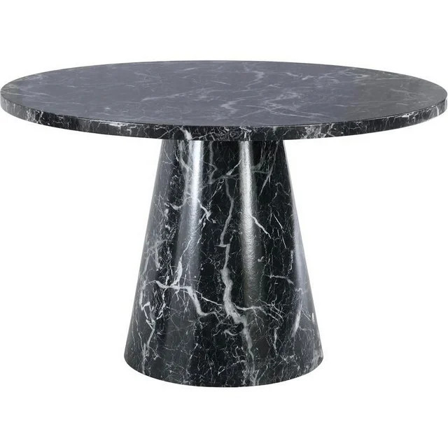 Meridian Furniture Omni Black Faux Marble 48" Round Dining Table | Walmart (US)