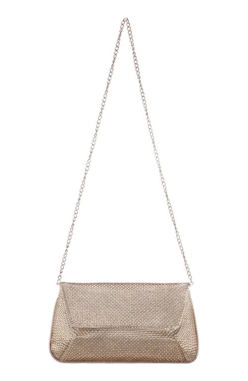 Nina Rommy Crystal Embellished Clutch in Gold at Nordstrom | Nordstrom