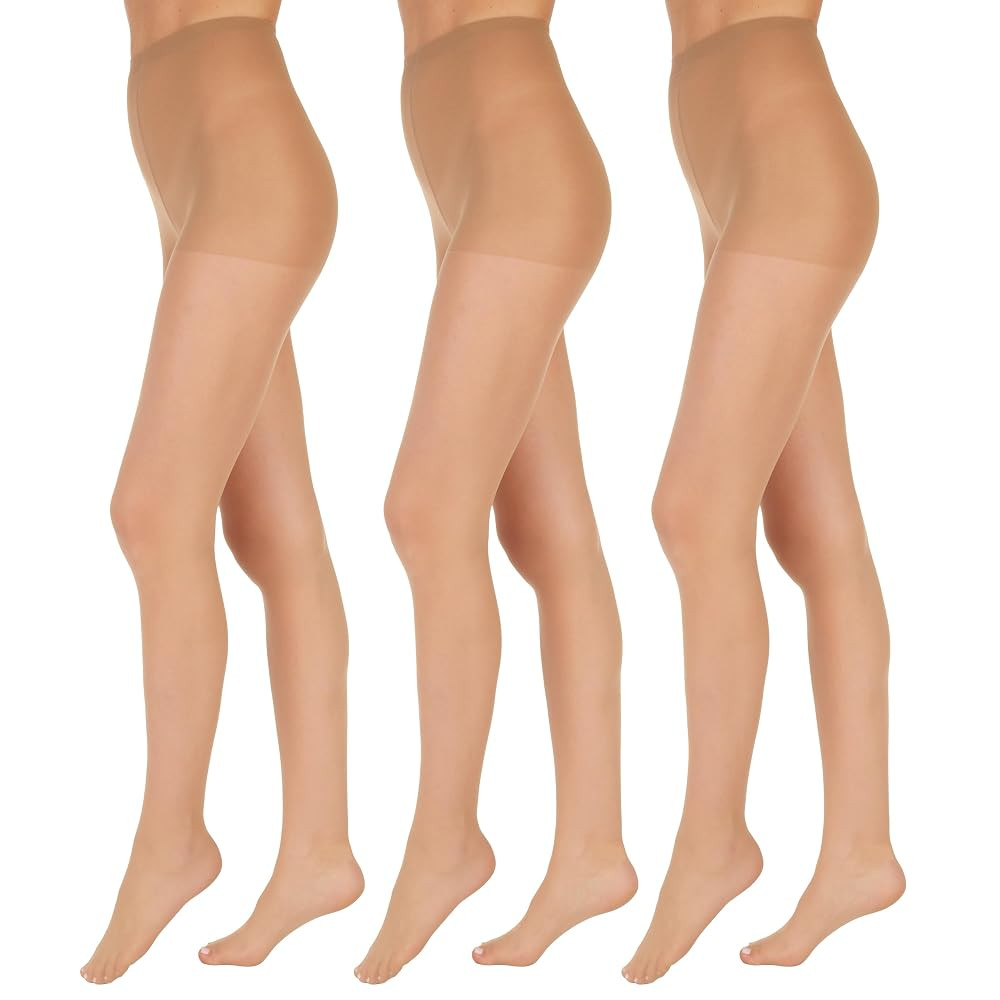 L'eggs Everyday Control Top Sheer Toe Pantyhose for All Day Comfort, 100% Nylon | Amazon (US)