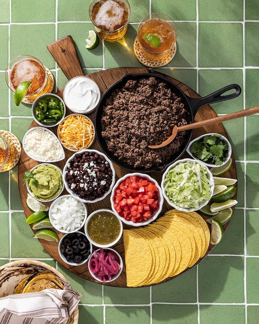 A taco bar is a fun and easy food idea for your next gathering, whether or not it’s taco Tuesday! No idea is a bad idea when it comes to taco bar toppings and party ideas. All you have to do is set out a stack of tortillas (warmed or not–totally up to you!) and bowls of all your toppings, and voila! You have yourself a fiesta. 

#LTKfoodie #LTKSeasonal