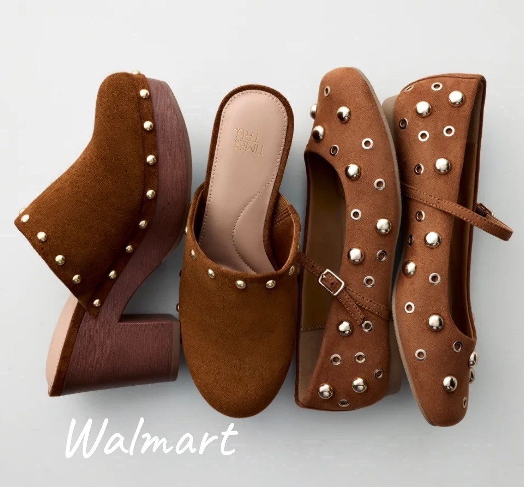 Walmart Time and Tru studded spring shoes 
