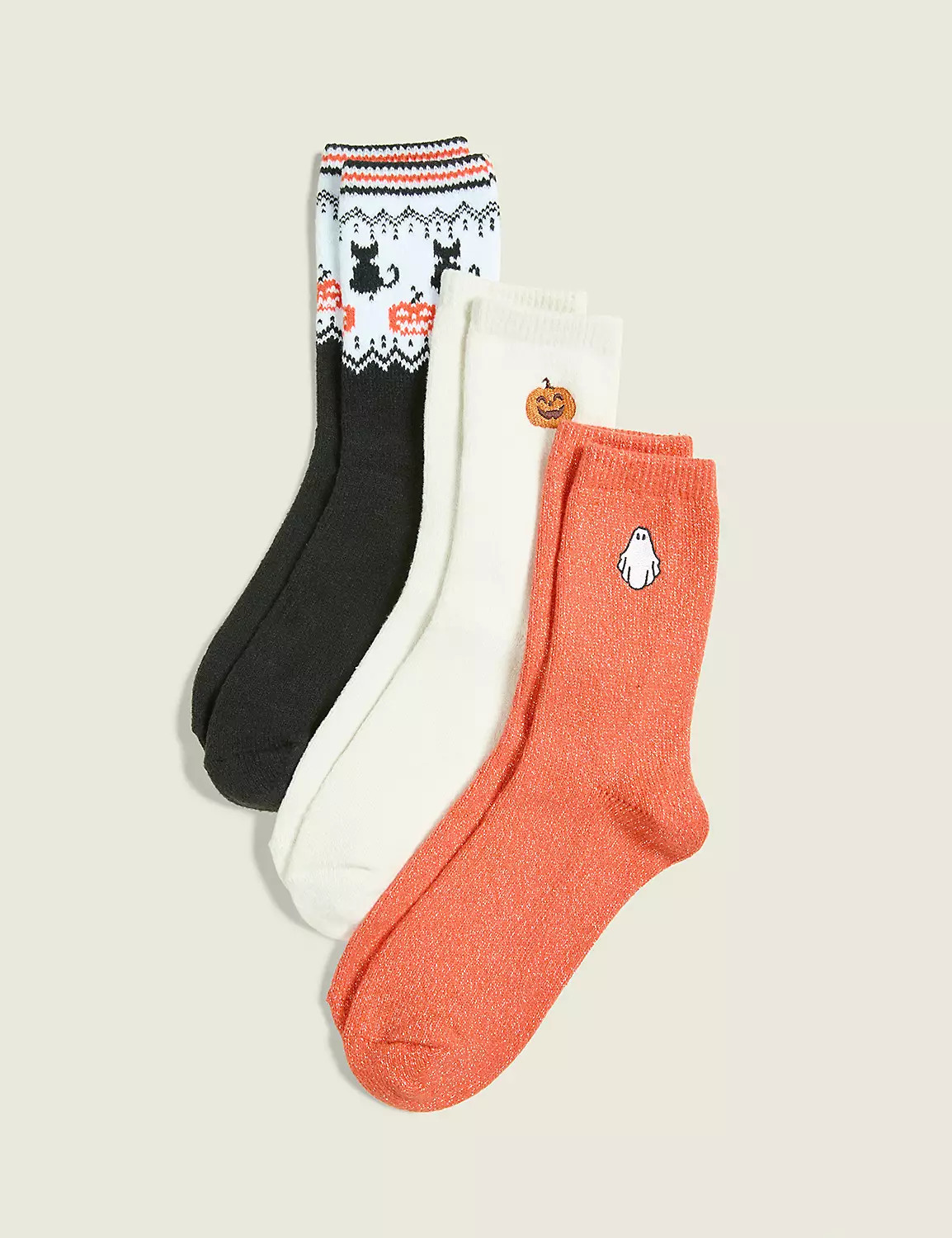 HALLOWEEN BOOT SOCK 3PK F 1148220 | LaneBryant | Lane Bryant (US)