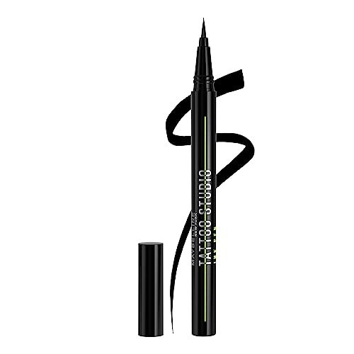 Maybelline Tattoo Studio Ink Pen Liquid Eyeliner, Up to 24 Hours of Wear, Waterproof & Smudge-Resistant Make Up, Matte Black, 1 Count | Amazon (US)