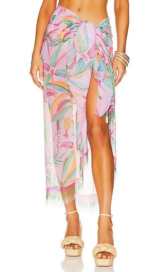 Rio Beaded Sarong in Multicolored Tropical | Revolve Clothing (Global)