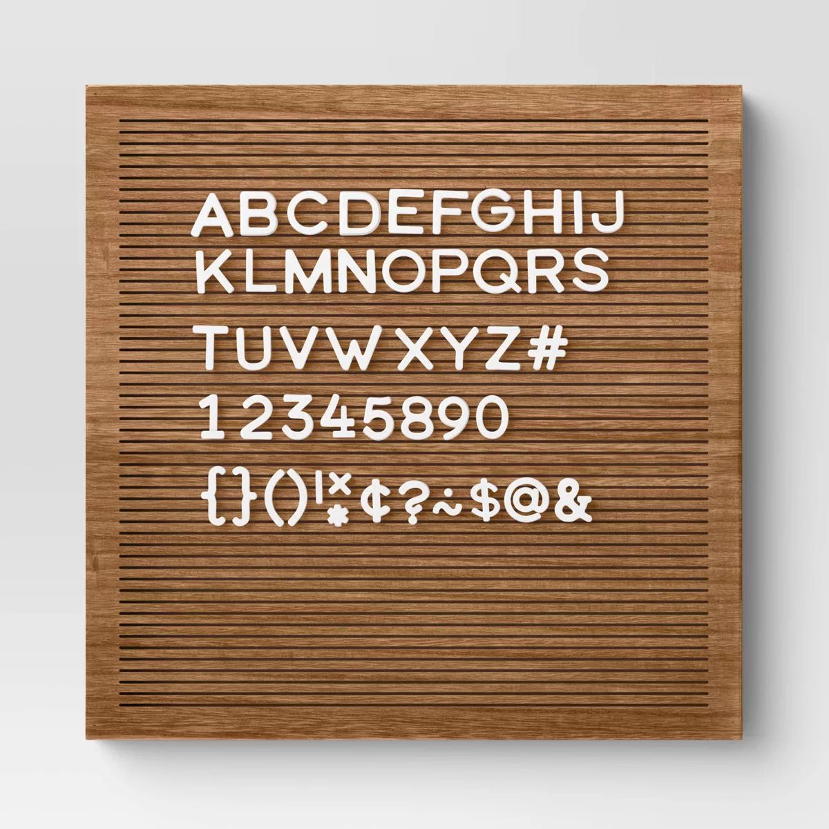 14"x 14" Wood Letter Board Brown - Threshold™: MDF Traditional Typography Wall Sign Panel, No B... | Target