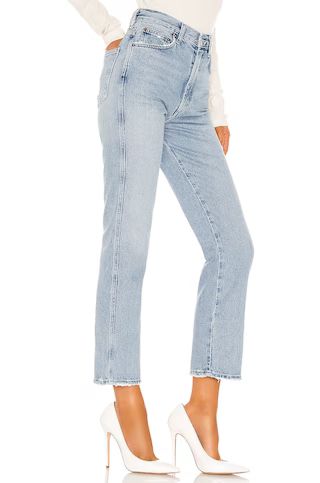 AGOLDE Pinch Waist High Rise Kick in Riptide from Revolve.com | Revolve Clothing (Global)