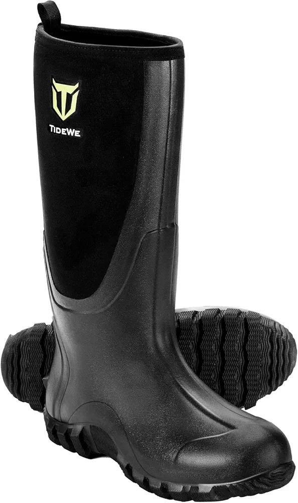 TIDEWE Rubber Boots for Men Multi-Season, Waterproof Rain Boots with Steel Shank, 6mm Neoprene St... | Amazon (US)
