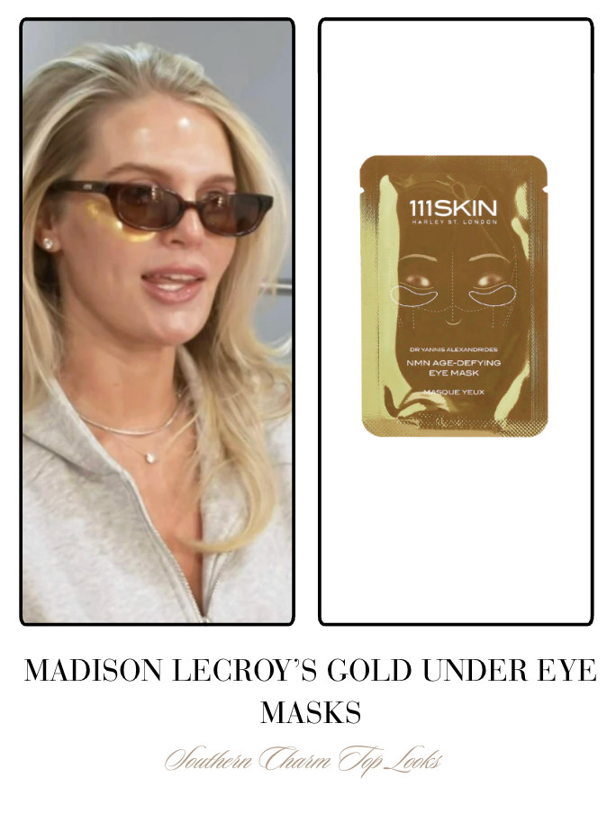 Madison LeCroy's Gold Under Eye Masks are by 111Skin // Shop Similar 

 