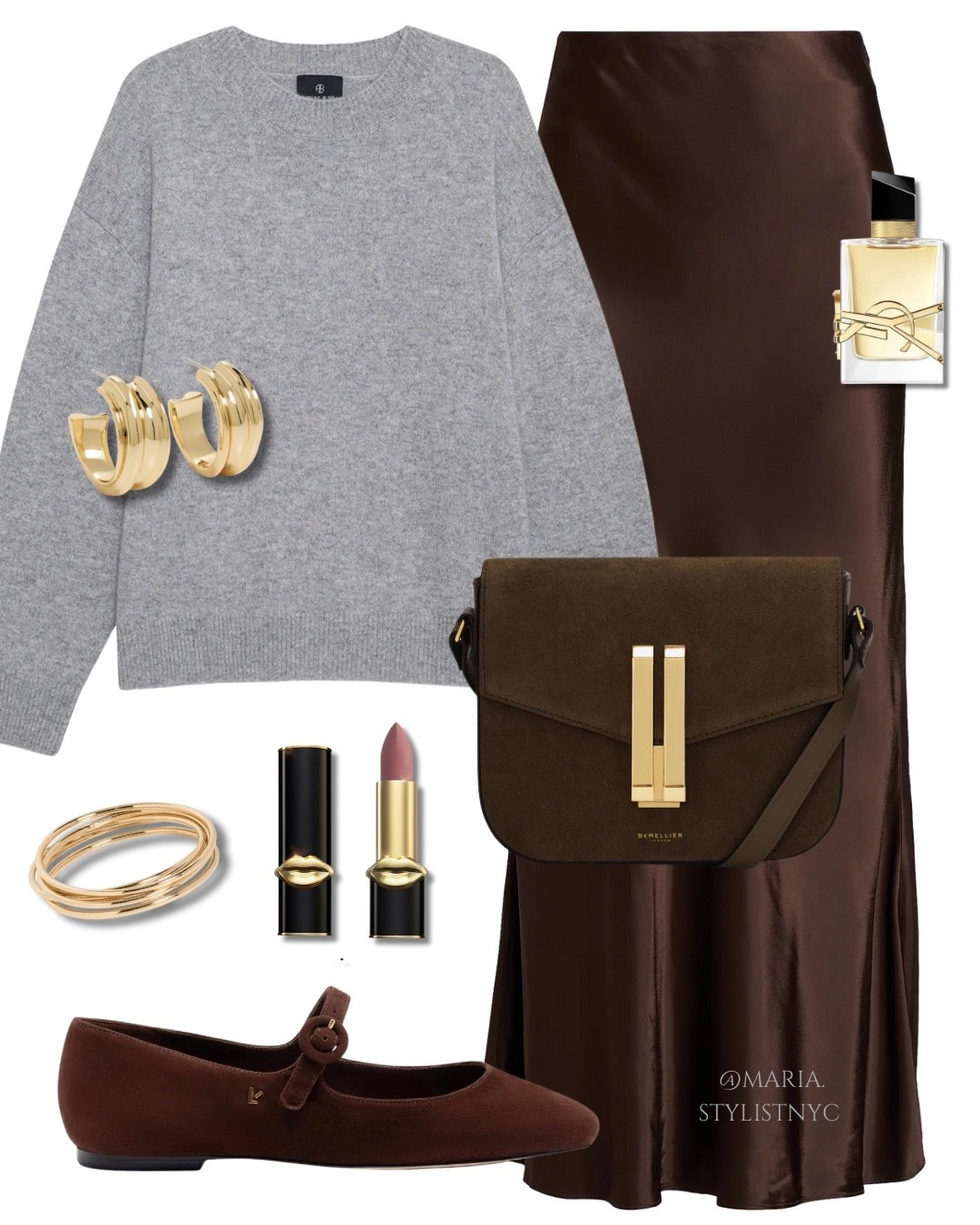 Gray Sweater, Brown Skirt, Brown Flats Outfit 🤎💫✨ Check out similar items in the same style you may like

#LTKStyleTip #LTKHoliday #LTKSeasonal