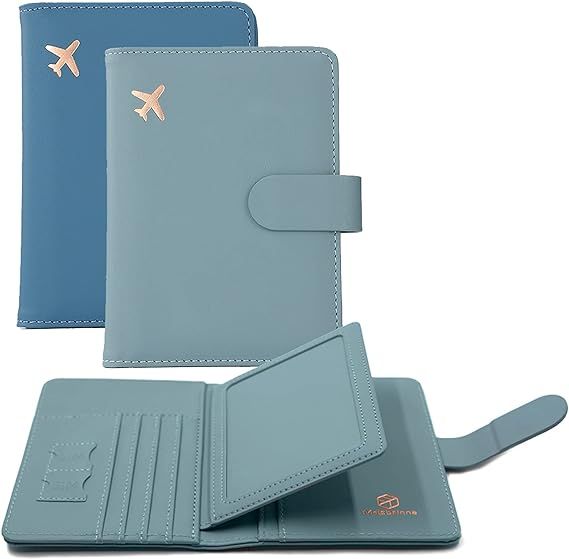 Melsbrinna 2 Pack Passport Holder,Passport Cover Case,Passport Holder with Ideal Holder for Vario... | Amazon (US)