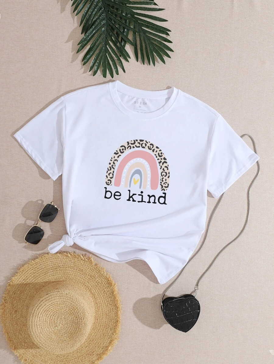 Slogan Graphic Short Sleeve Tee | SHEIN