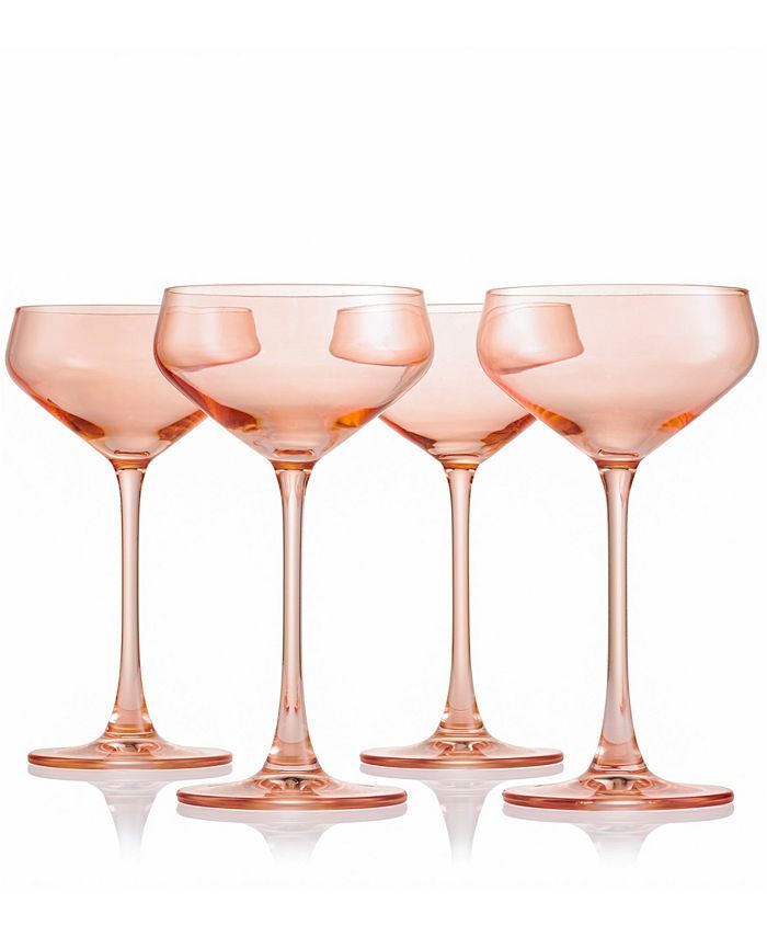 Godinger Sheer Coral Coupes, Set of 4 & Reviews - Glassware & Drinkware - Dining - Macy's | Macys (US)