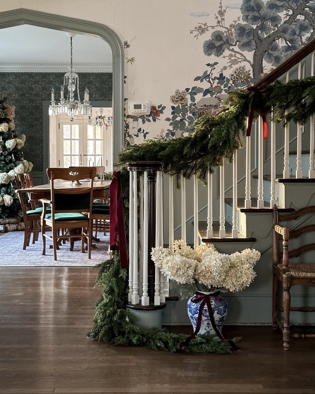 Afloral is offering 30% off sale and the cedar garland I’ve used for the last two years is majorly marked down!  The faux hydrangeas are on sale, but not an extra 30% off.
