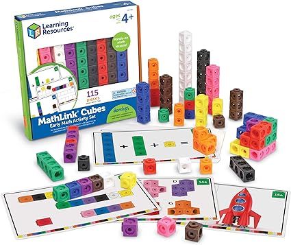 Learning Resources Early Math MathLink Cube Activity Set, Math Blocks, Early Math Skills, Math Cu... | Amazon (US)