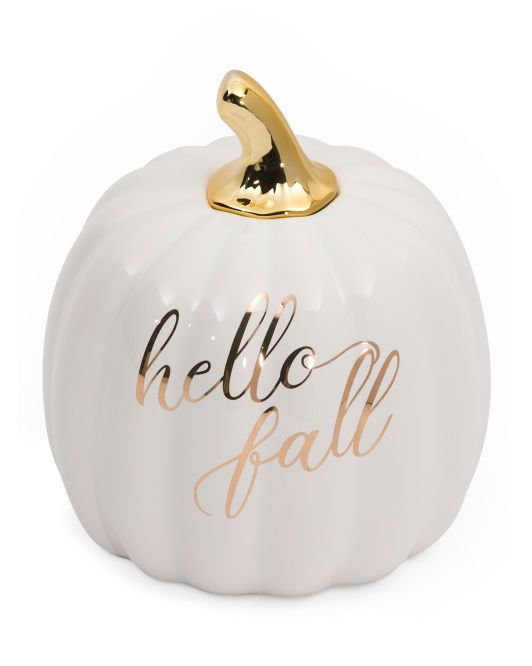 6in Hello Fall Pumpkin | TJ Maxx