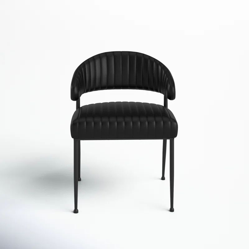 Yolanda Genuine Leather Upholstered Side Chair | Wayfair North America