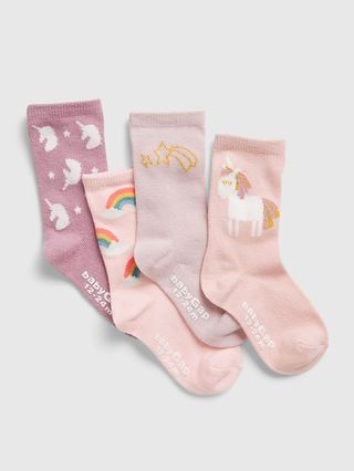 Toddler Unicorn Crew Socks (4-Pack) | Gap (US)