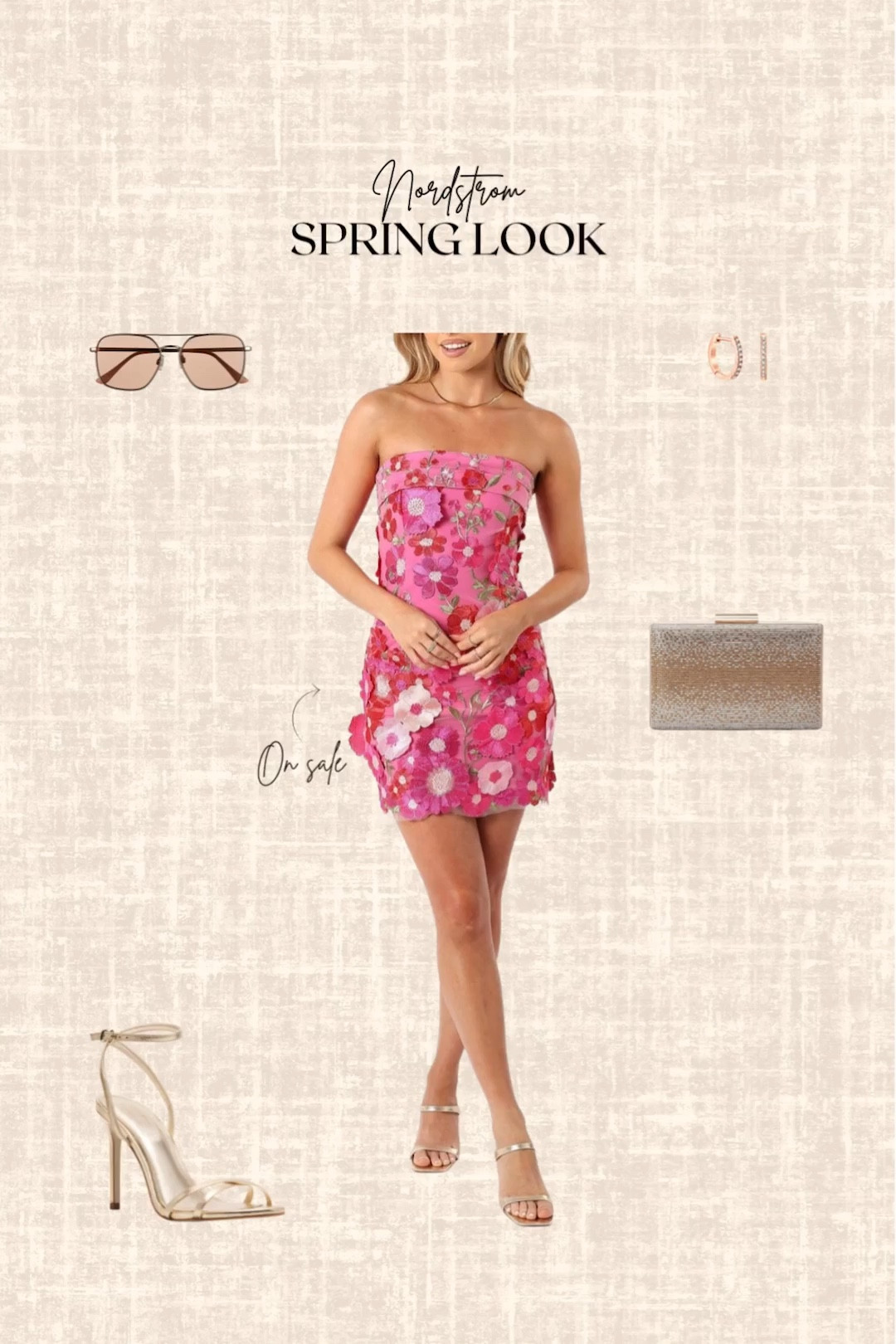 Nordstrom Spring Look! 

Embroidered floral mini dress, clutch, sunglasses, heels, earrings, spring outfit 2026

#LTKSaleAlert #LTKSeasonal #LTKootd