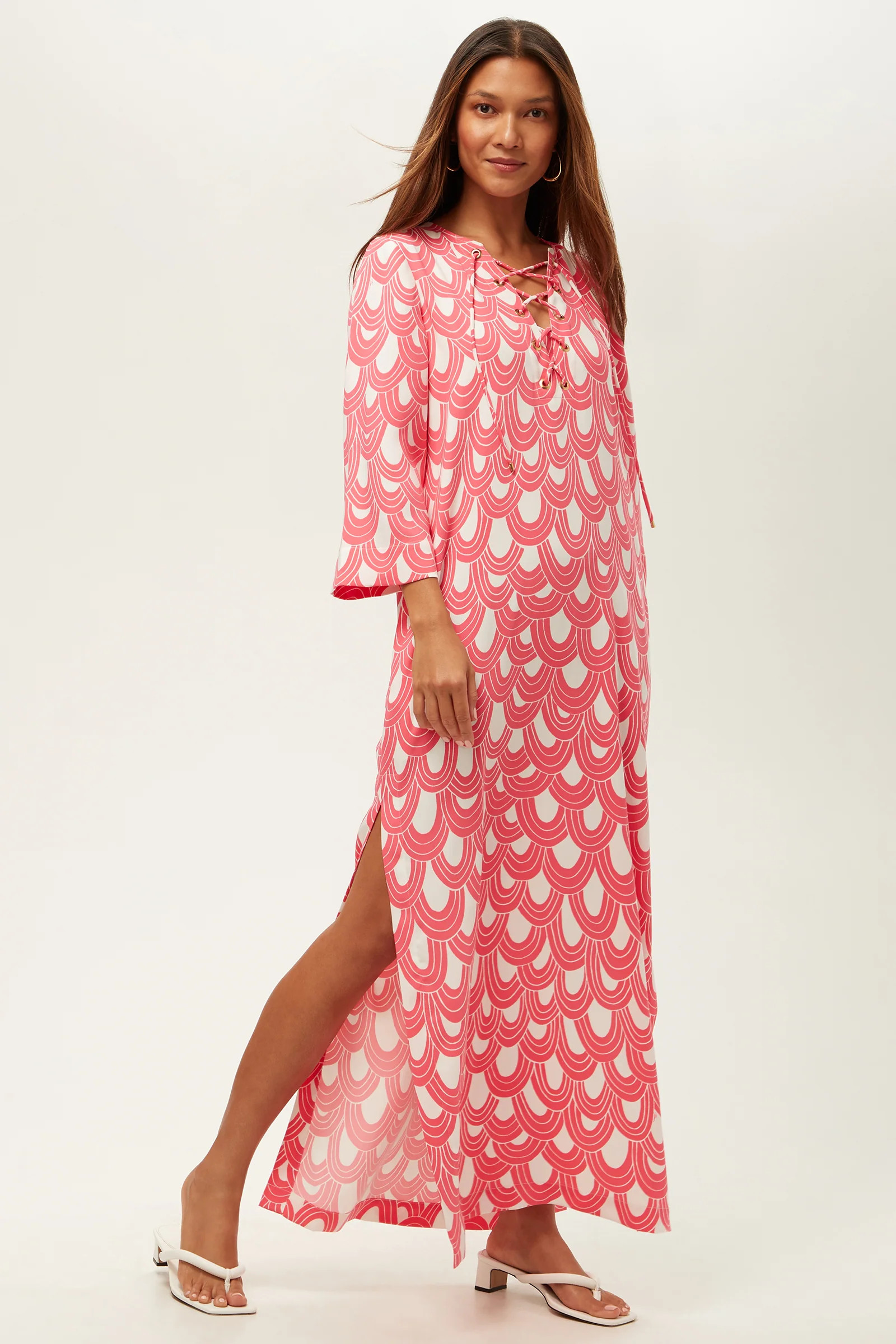 Catamaran 3/4-Sleeve Maxi Dress | Trina Turk