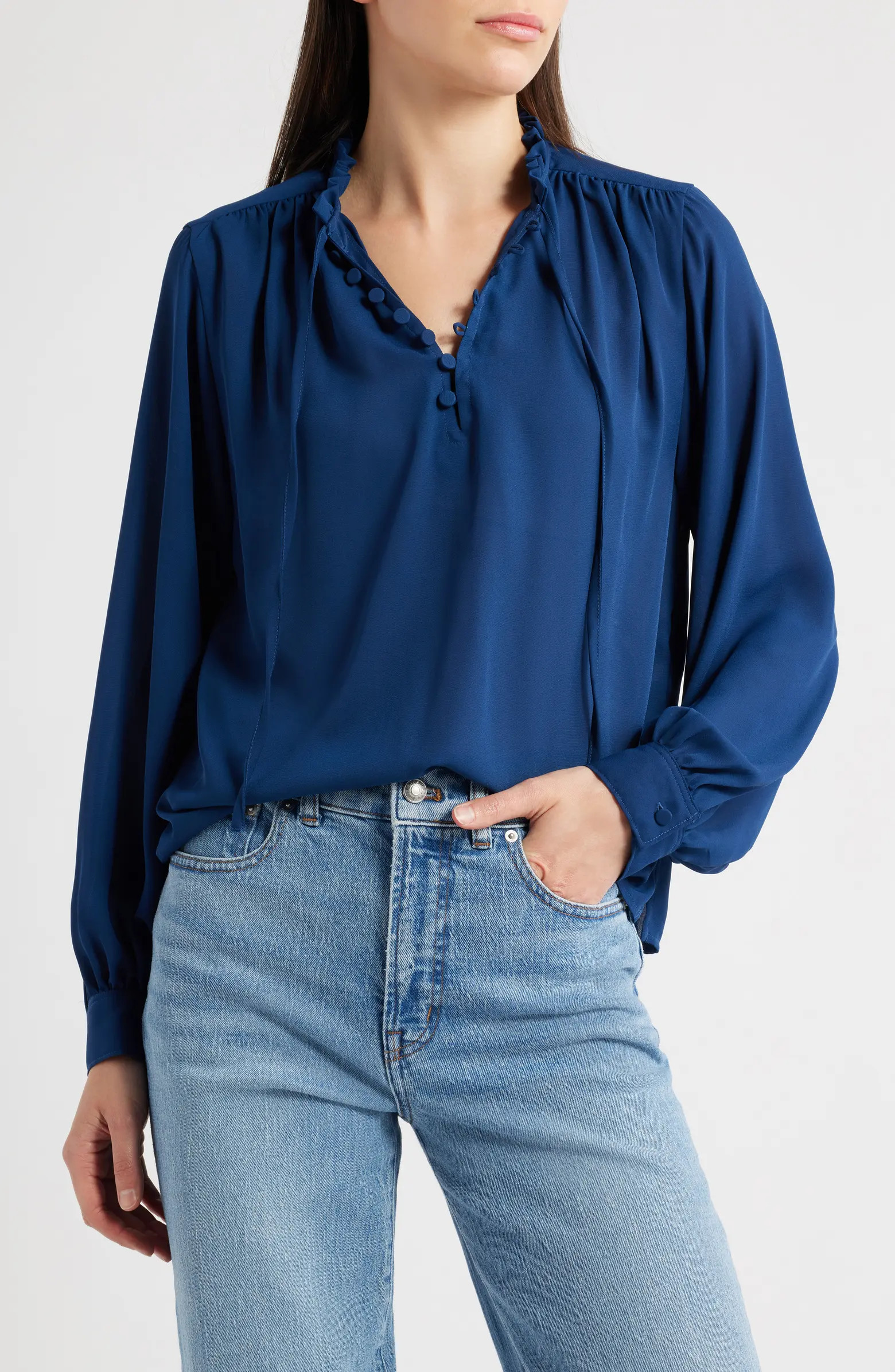 Shay Long Sleeve Chiffon Top | Nordstrom