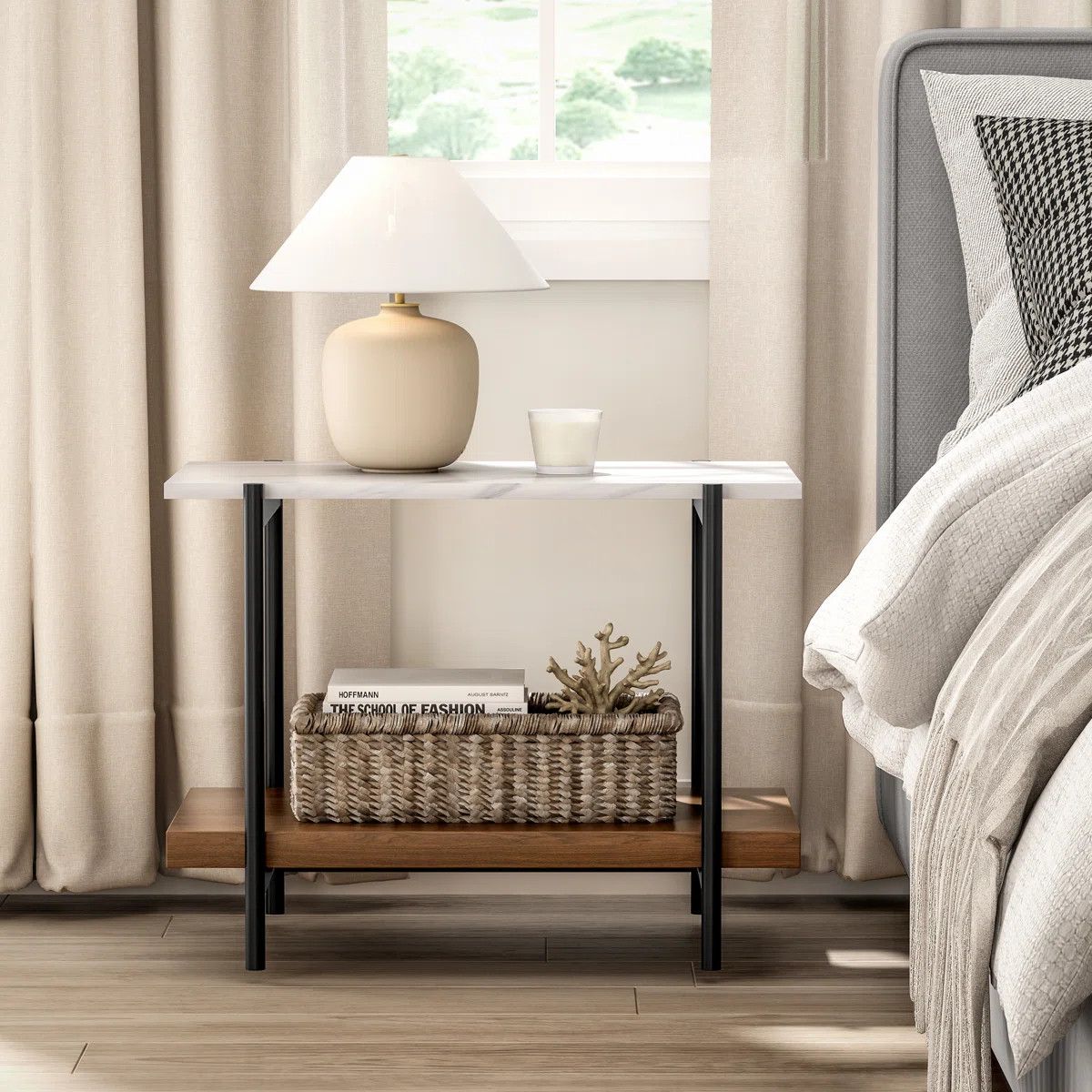 Faux Marble Top End Table | Wayfair North America