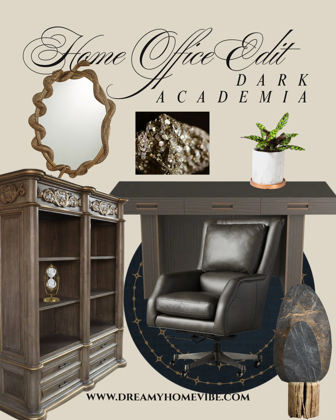 A Dark Academia home office designed for focus, depth, and presence. Every piece layers rich materials and old-world character to make working from home feel intentional and elevated. Tap to shop the full edit and build a space that works as hard as you do.
#DarkAcademiaDecor #HomeOfficeInspo #DarkWood 

 #LTKHome