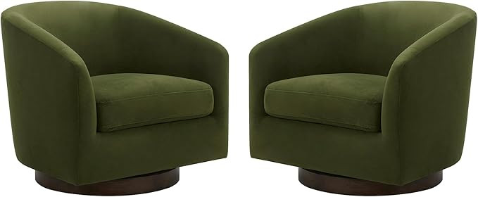 CHITA Swivel Accent Chair, FSC Certified Upholstered Velvet Barrel Chair for Living Room Set of 2... | Amazon (US)