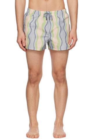 Blue Le Raphia 'Le Maillot Pingo' Swim Shorts | SSENSE