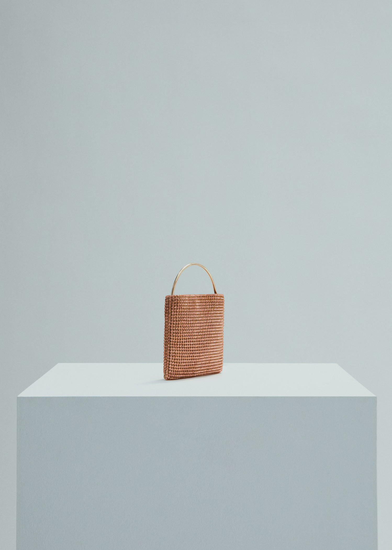 Rhinestone bag with rigid handle | MANGO (US)