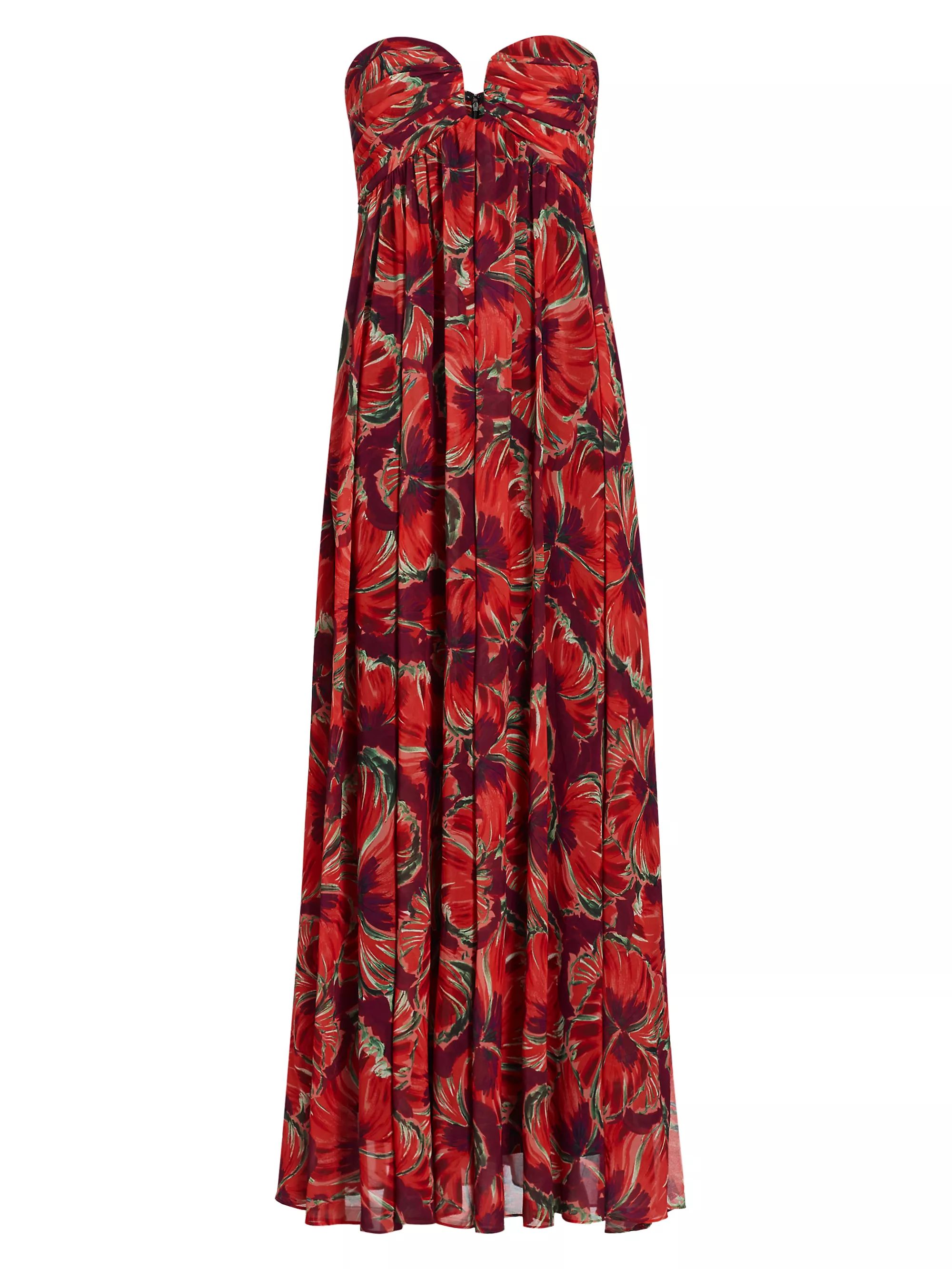 River Windmill Floral Strapless Maxi Dress | Saks Fifth Avenue