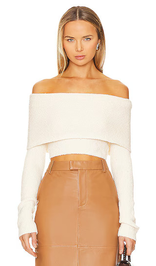 Elan Off Shoulder Top in Ivory | Revolve Clothing (Global)